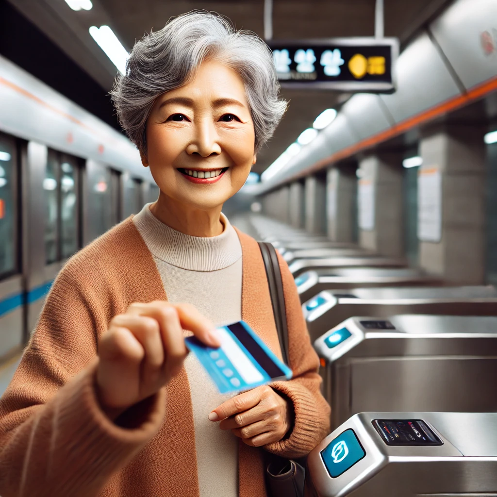 대중교통 시니어 교통카드 AI이미지