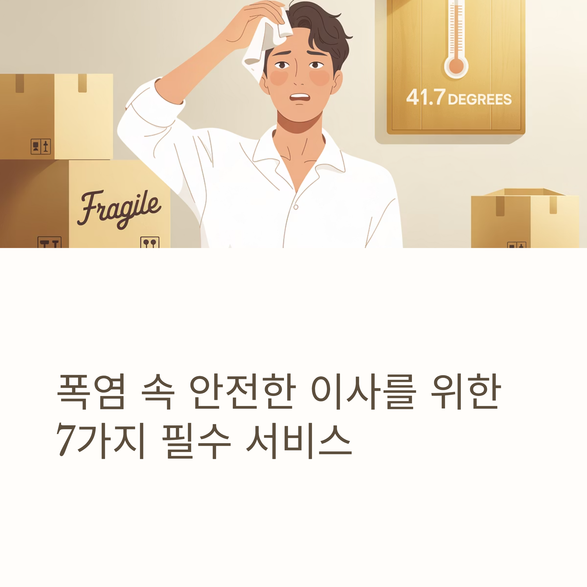 이삿짐센터 여름 폭염이사 서비스