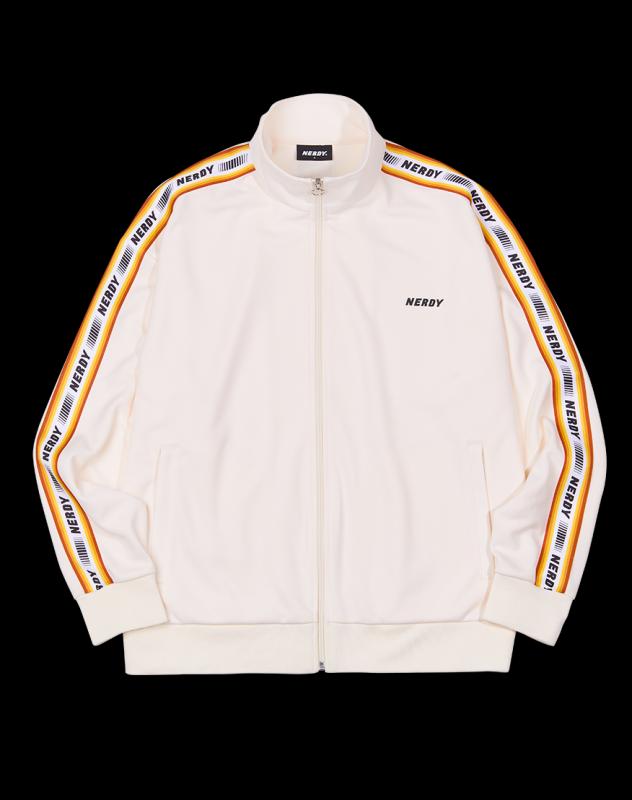 널디 로고 테잎 트랙 탑 크림