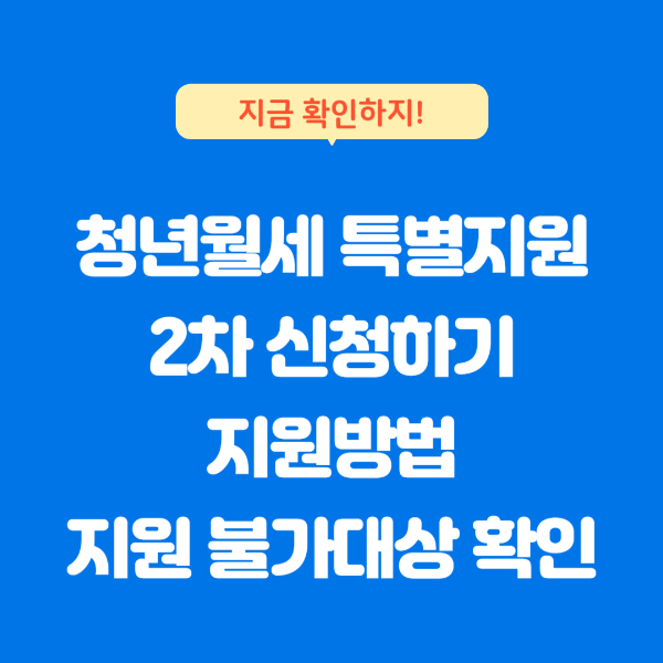 청년월세 특별지원