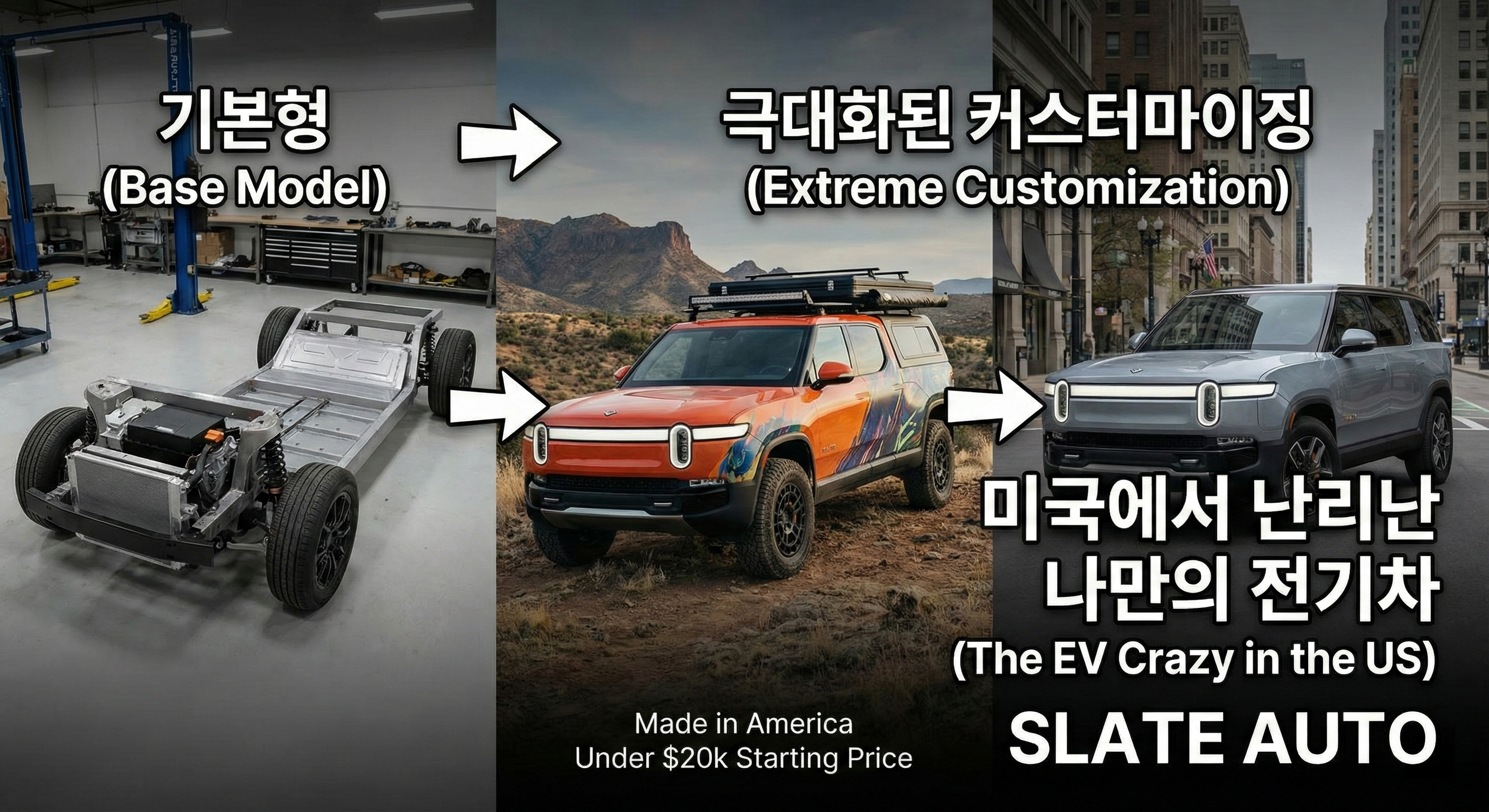 미국에서 출시되는 커스텀 전기차 예상 이미지