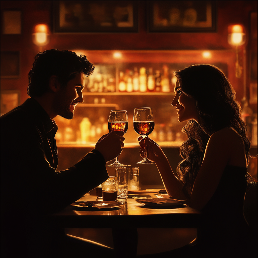 남녀가 술 쎄지는 방법에 대해서 대화하는 중