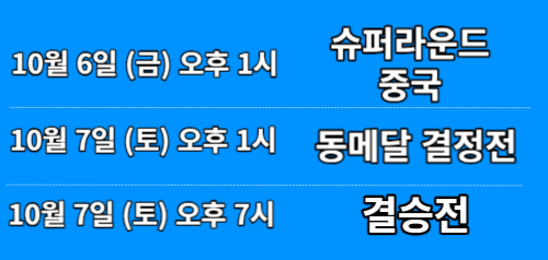 항저우-아시안게임-야구-일정