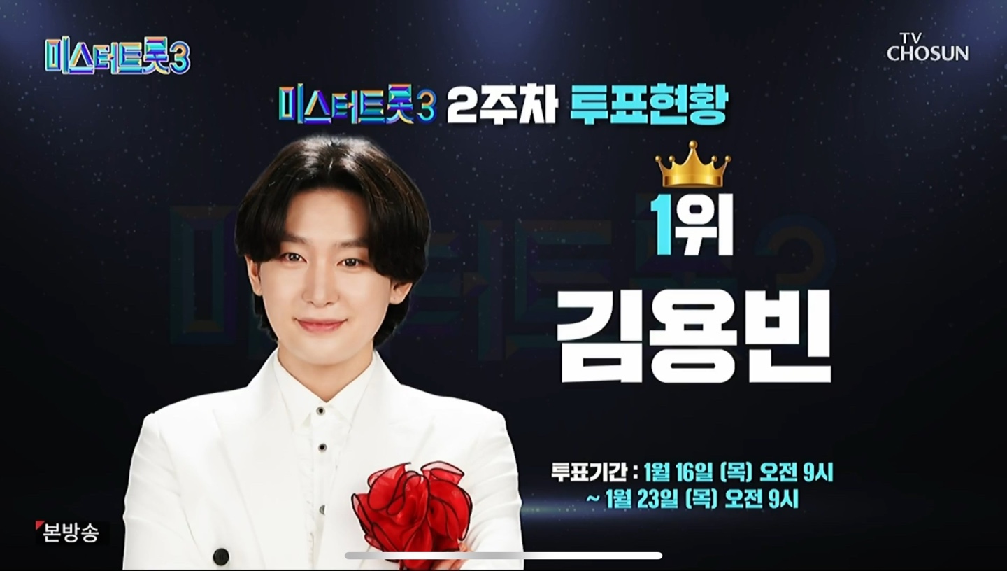 미스터트롯3 대국민 응원투표 2주차