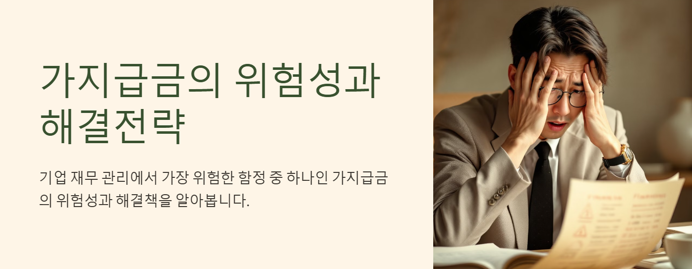 가지급금의 위험성과 해결 전략