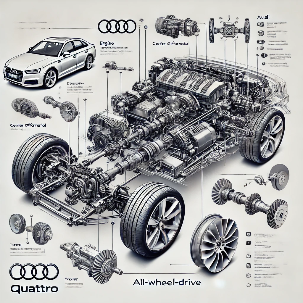 아우디 4륜 구동시스템 구조 분석