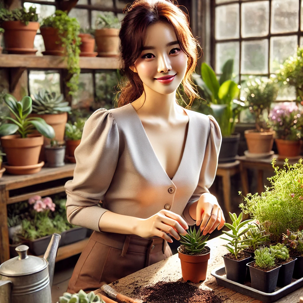 소형 화분갈이 중