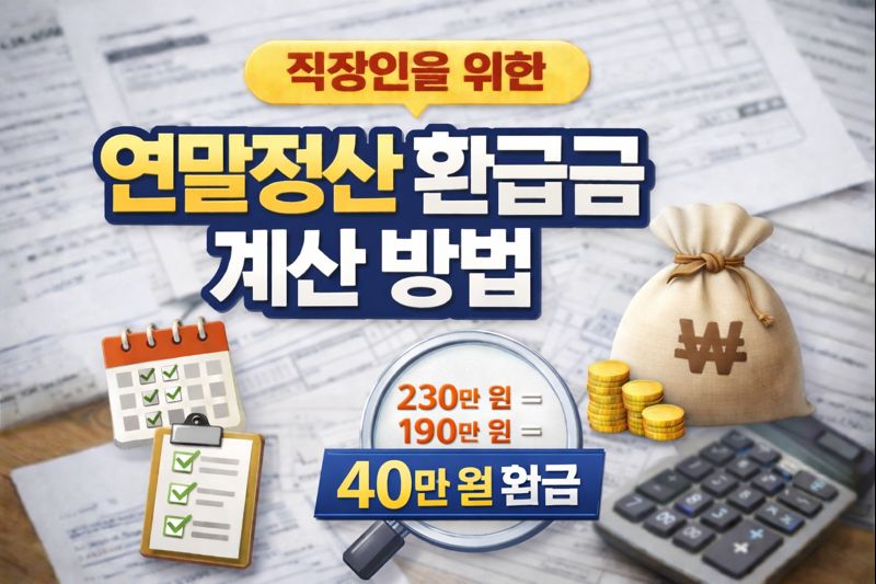 연말정산 환급금 계산 방법, 내 돈 얼마나 돌려받을까?