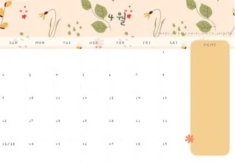 2025년 4월 달력 배경화면 일러스트 이미지 모음_15