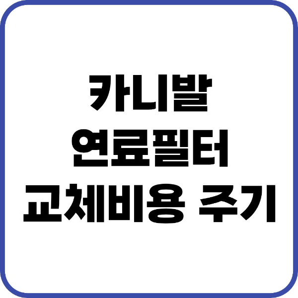 카니발 연료필터