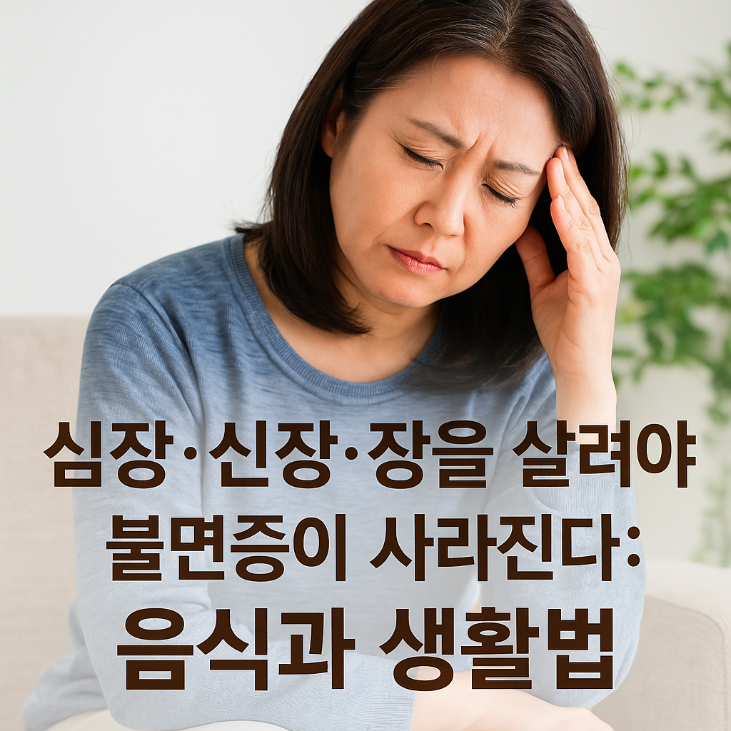 심장·신장·장을 살려야 불면증이 사라진다: 음식과 생활법