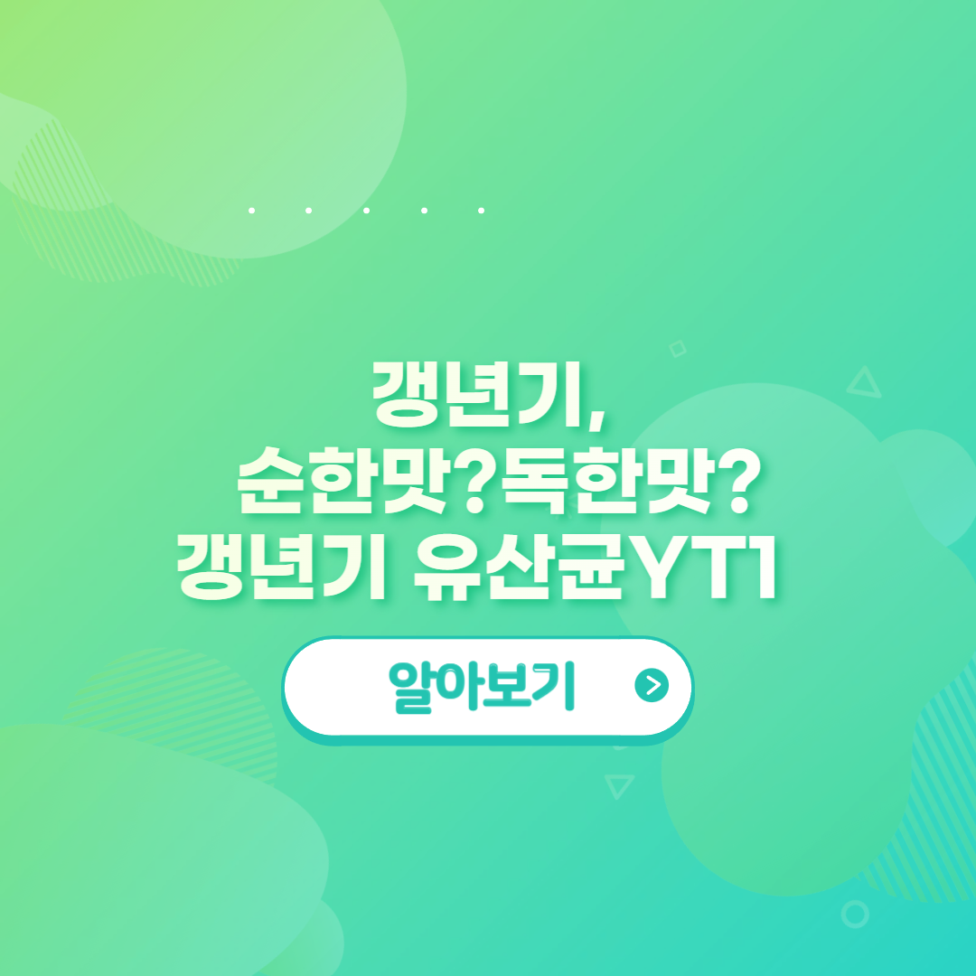 갱년기 유산균 YT1