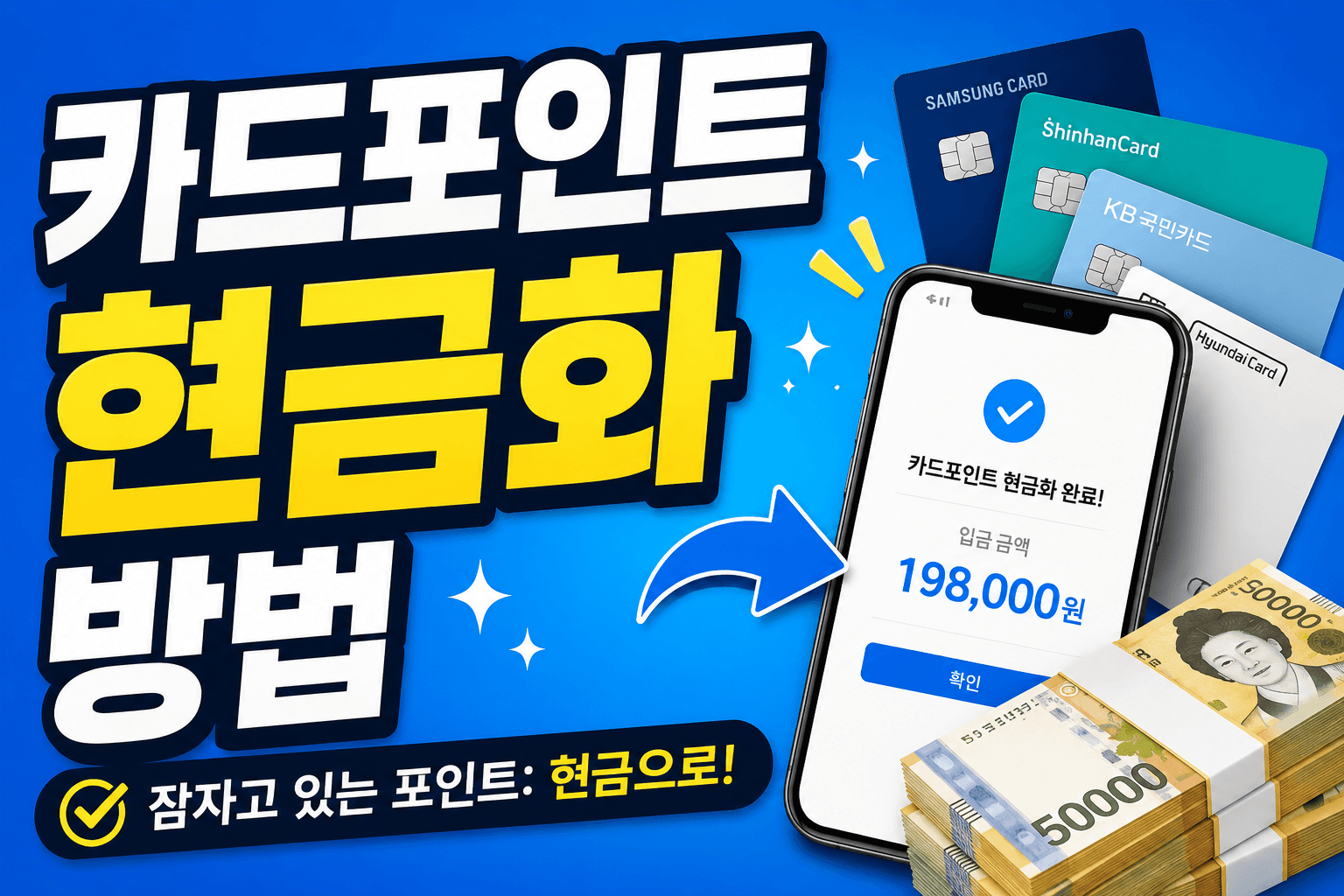 카드포인트 현금화 방법 설명 이미지