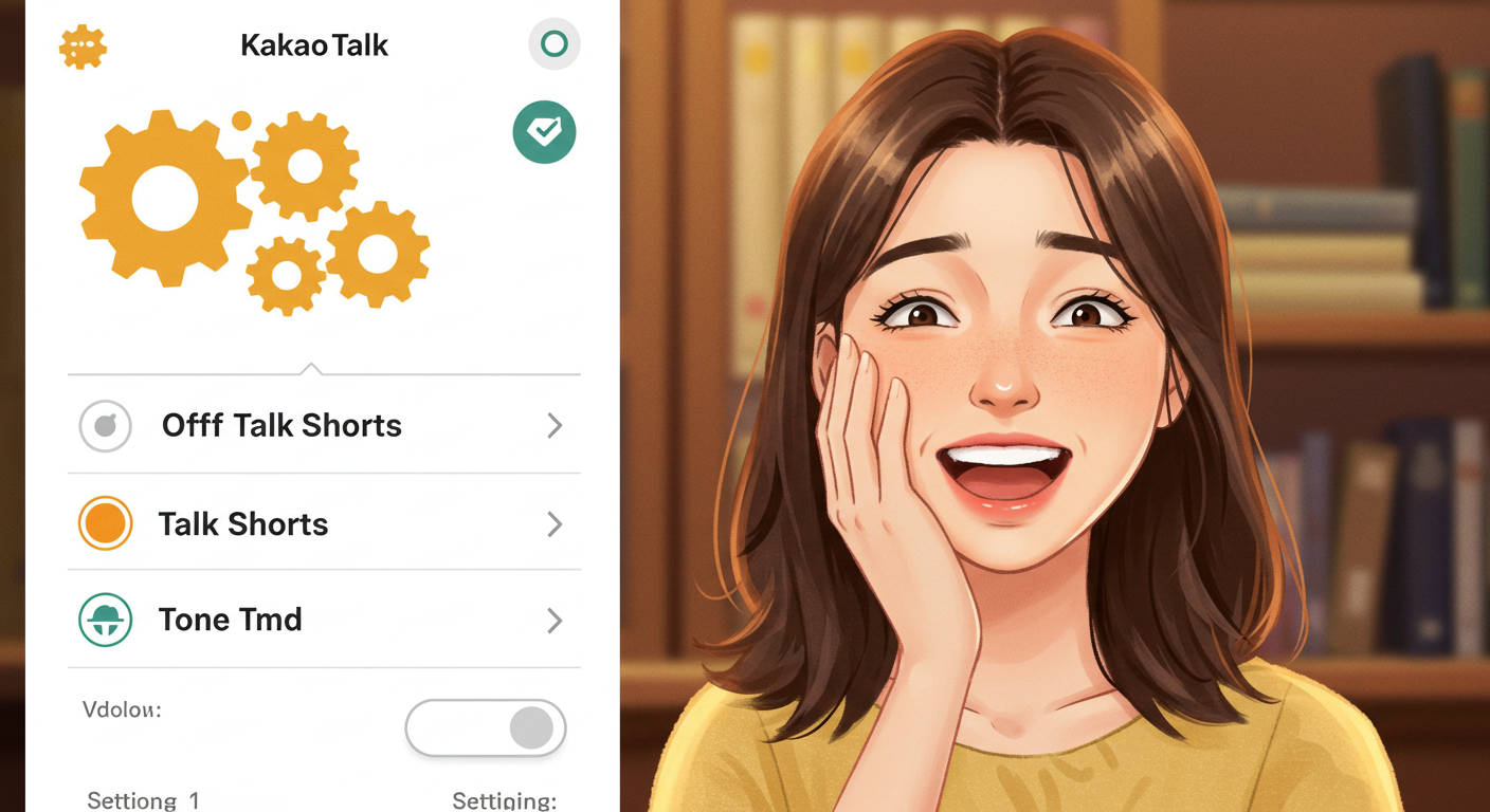 카카오톡 설정에서 톡쇼츠를 끄는 모습