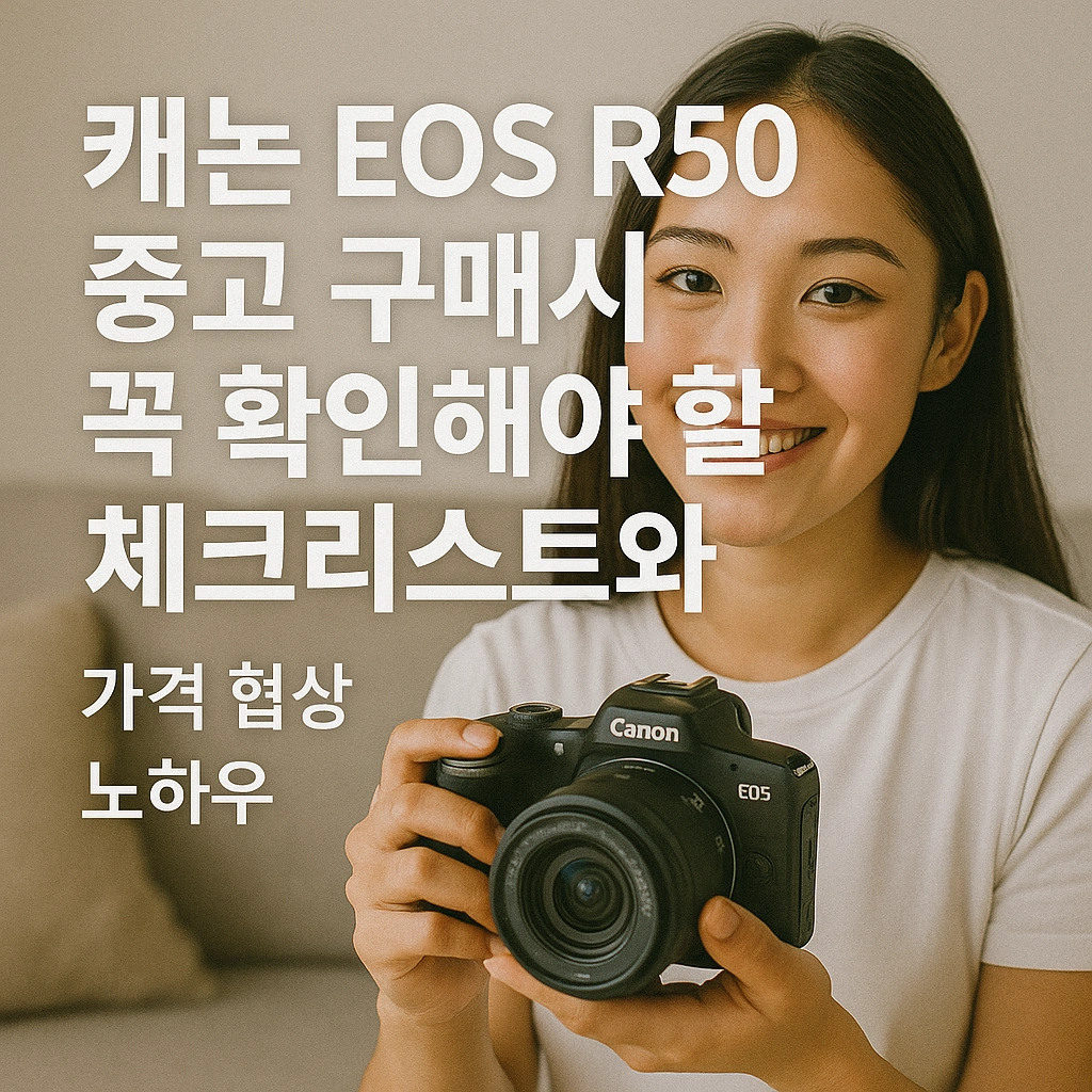 캐논 EOS R50 중고 구매시 꼭 확인해야 할 체크리스트와 가격 협상 노하우