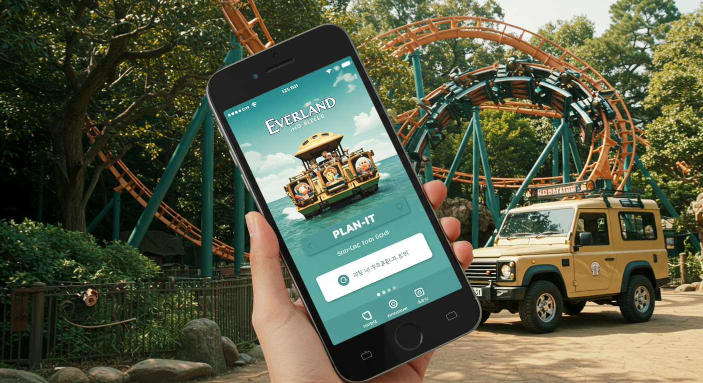 스마트폰 앱으로 확인하는 에버랜드 큐패스