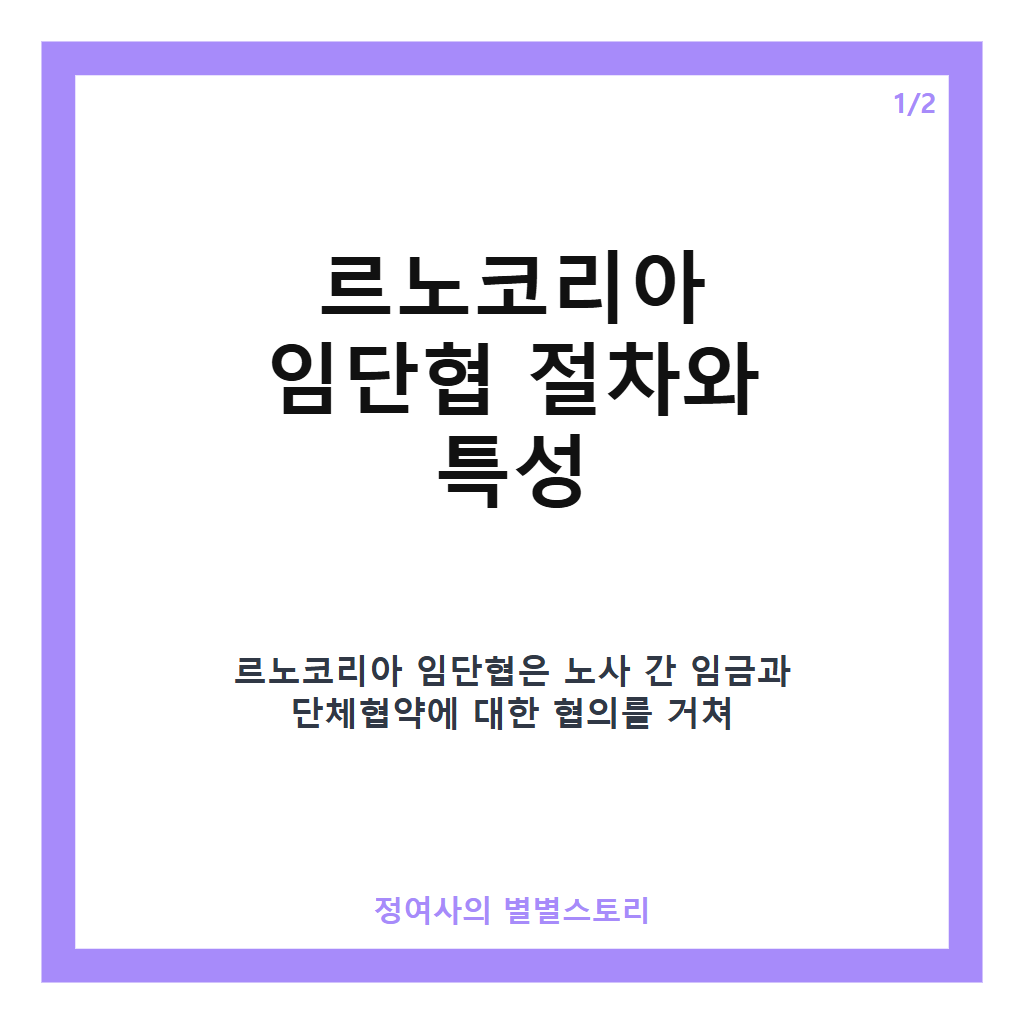 르노코리아 임단협 2024년 무분규 타결과 2026년 잠정합의 현황 총정리 카드뉴스 1