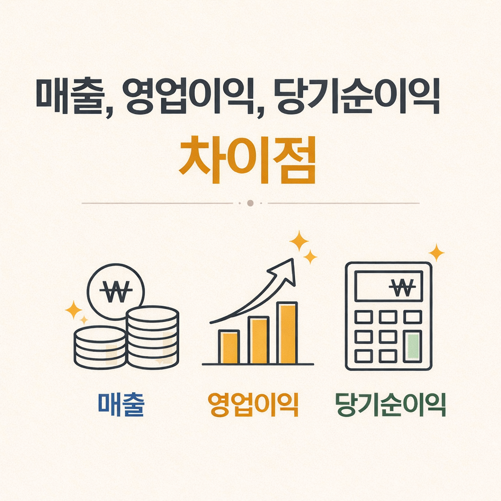 기업 분석 지표 : '매출', '영업이익', '당기순이익'의 차이점