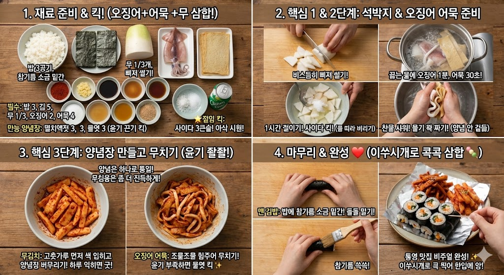 충무김밥 석박지 황금레시피