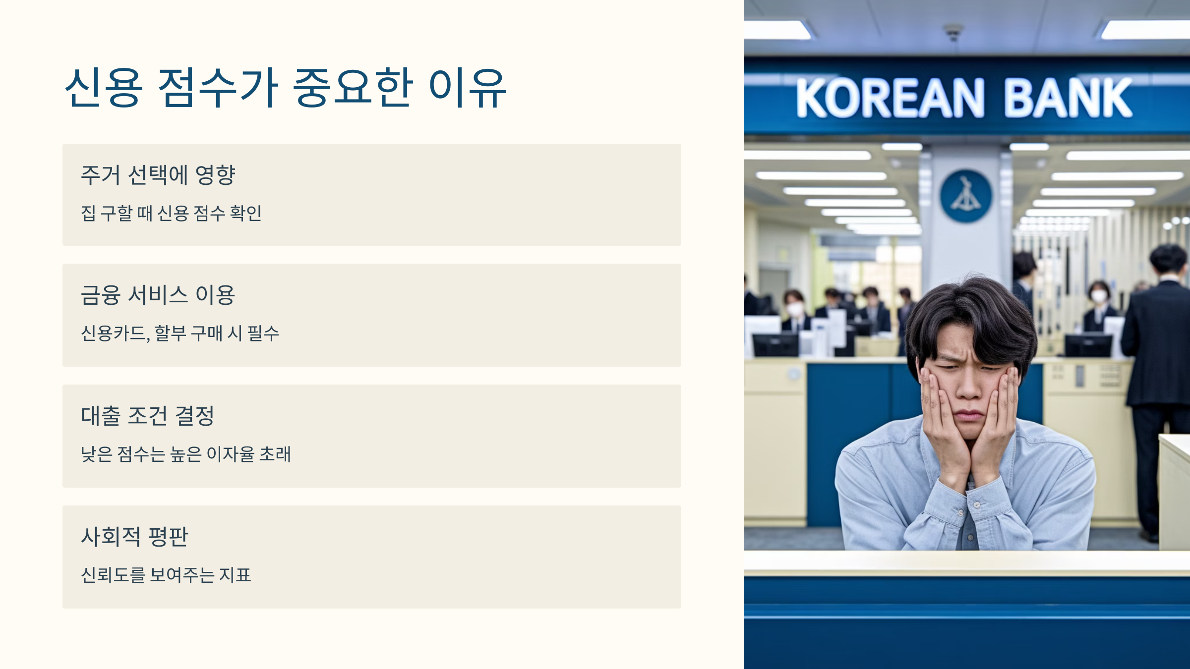 신용점수가 중요한 이유