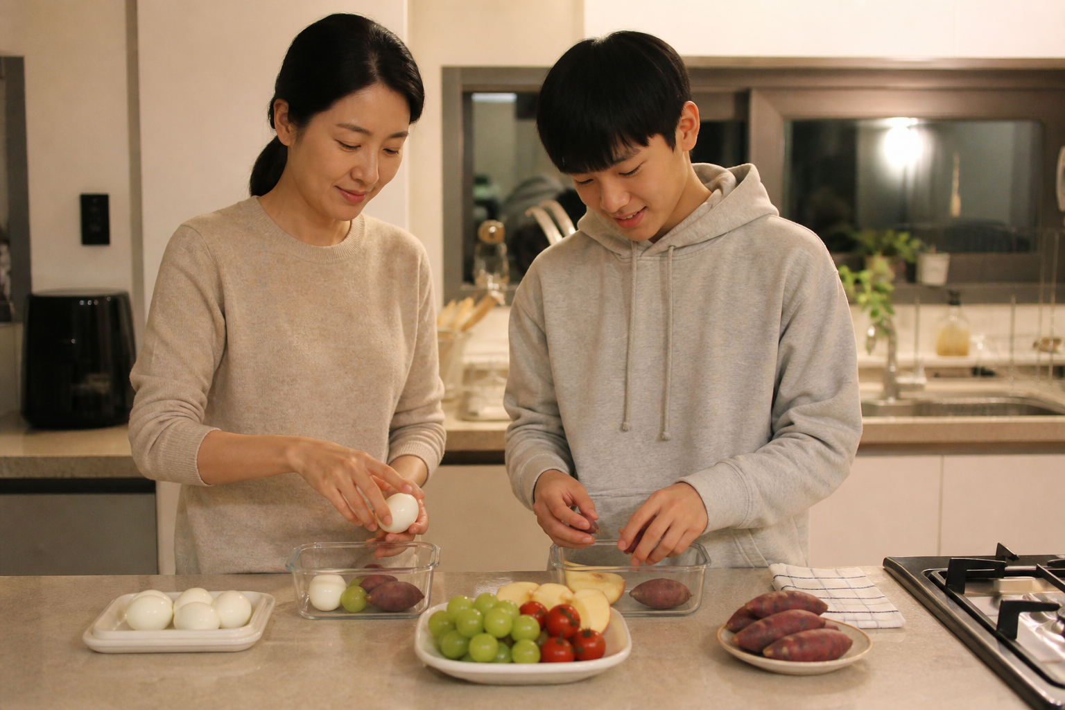 전날 준비하는 아침 재료