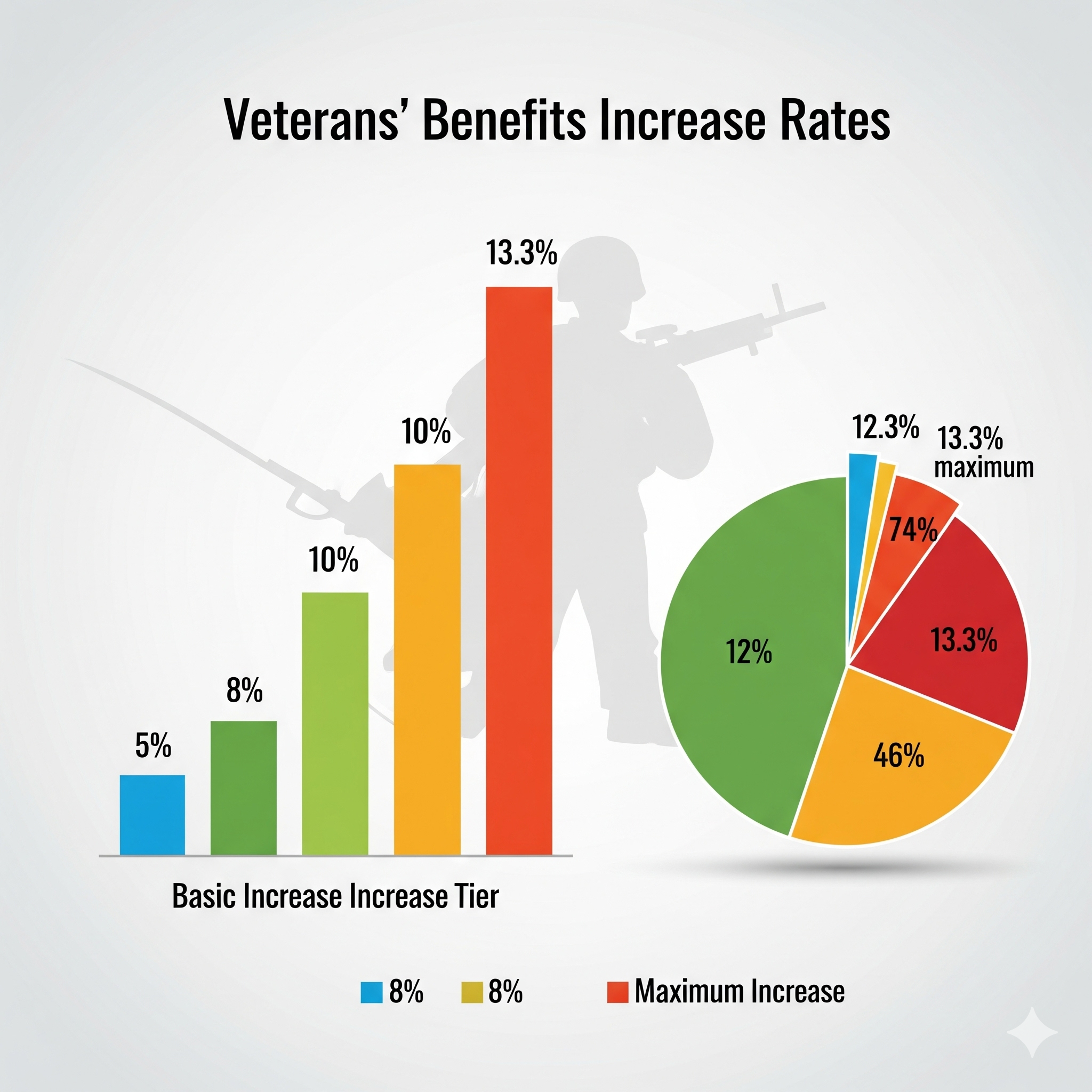 2025년 보훈급여 인상을 표현하는 그래프