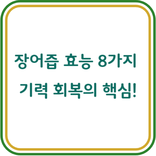장어즙 효능
