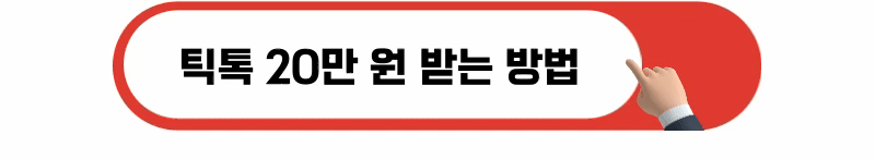 틱톡 20만 원 돈 받는 방법