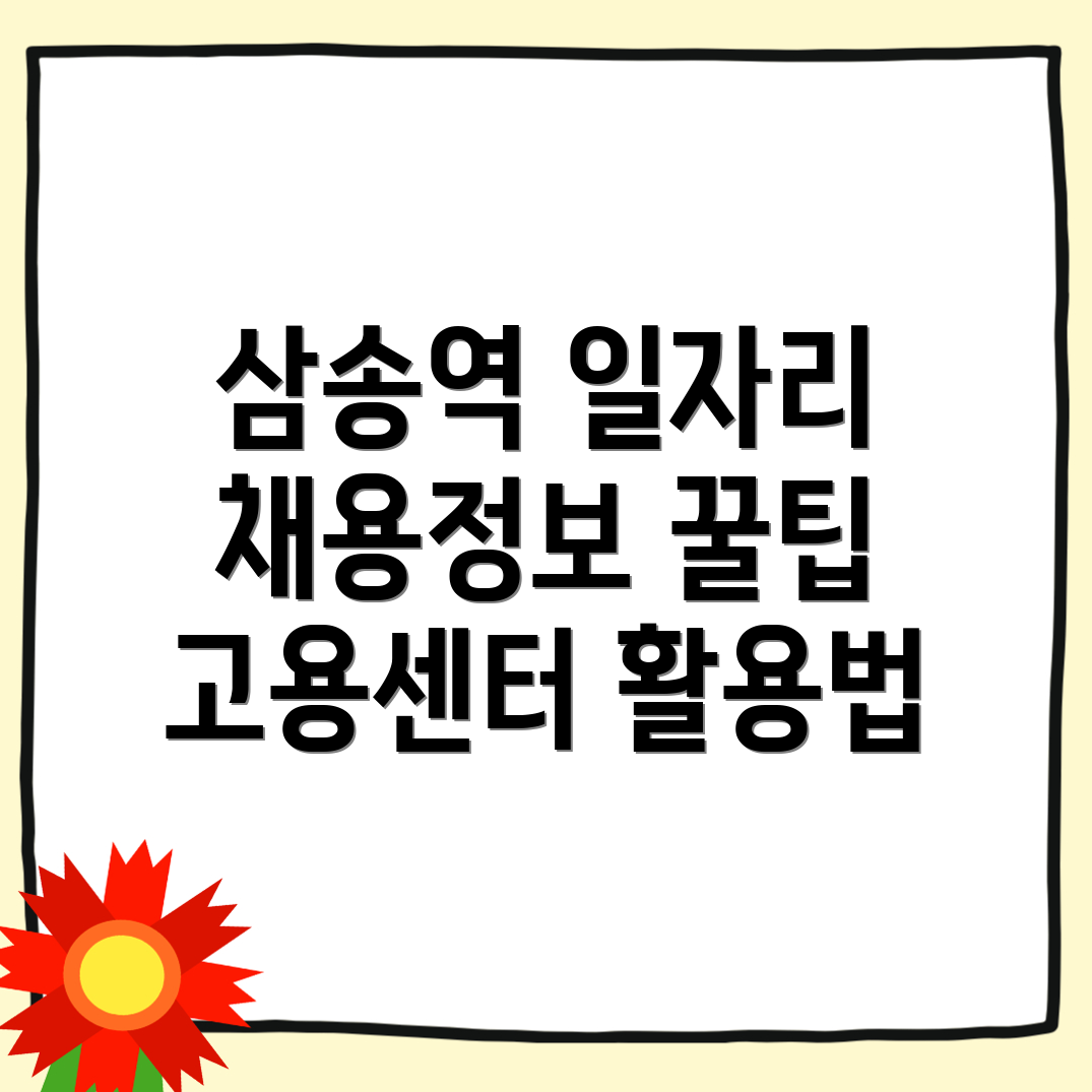 삼송역 일자리