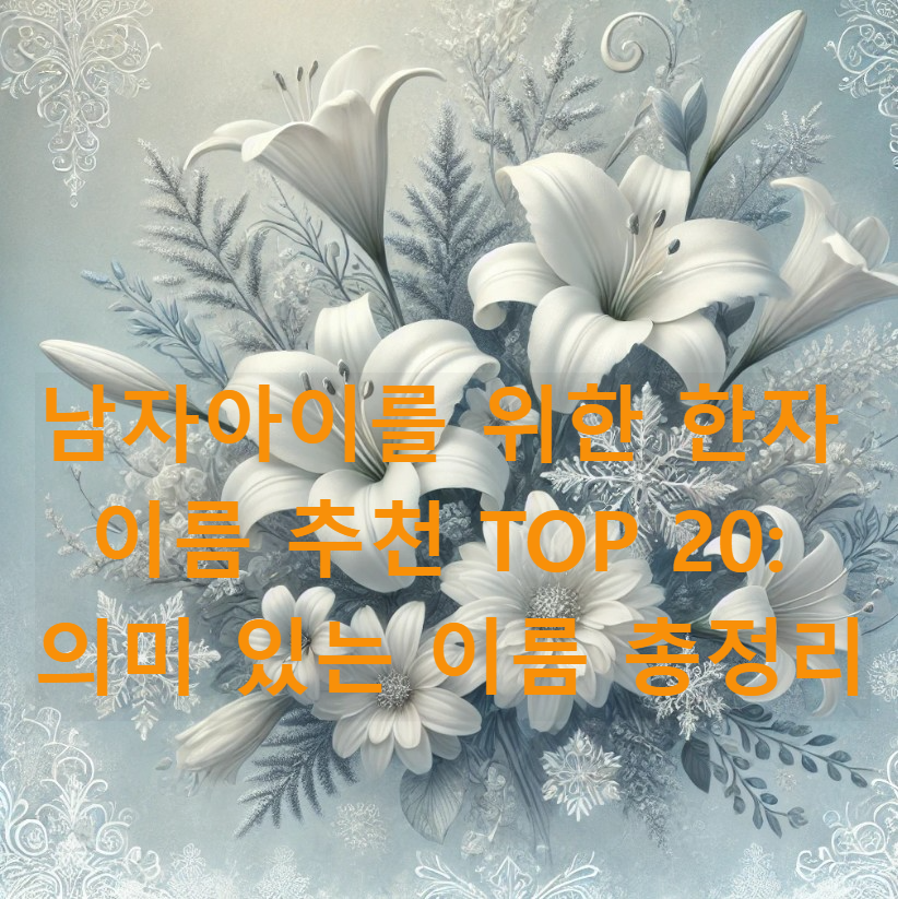 남자아이를 위한 한자 이름 추천 TOP 20: 의미 있는 이름 총정리