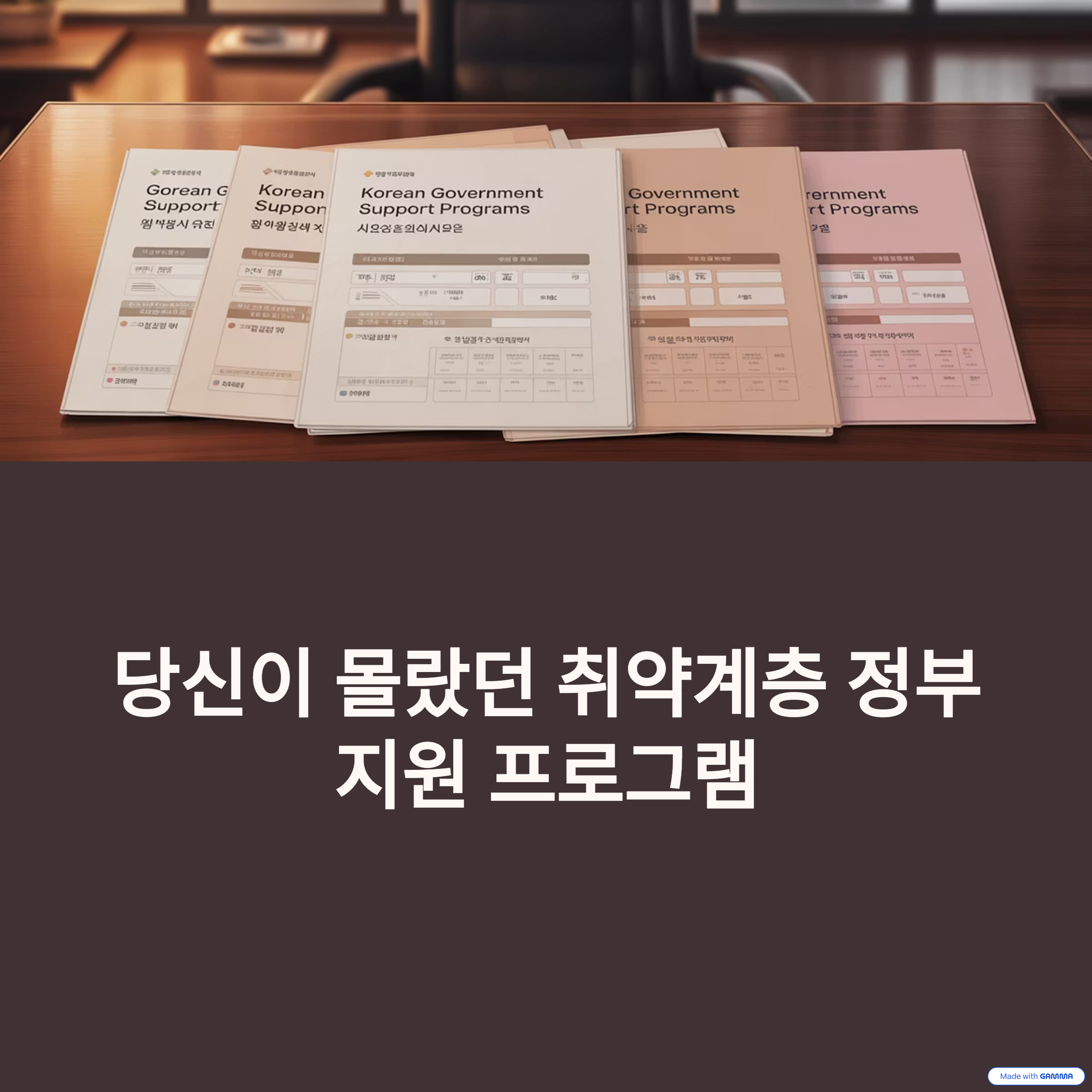 취약계층을 위한 특별 정부지원 프로그램 소개