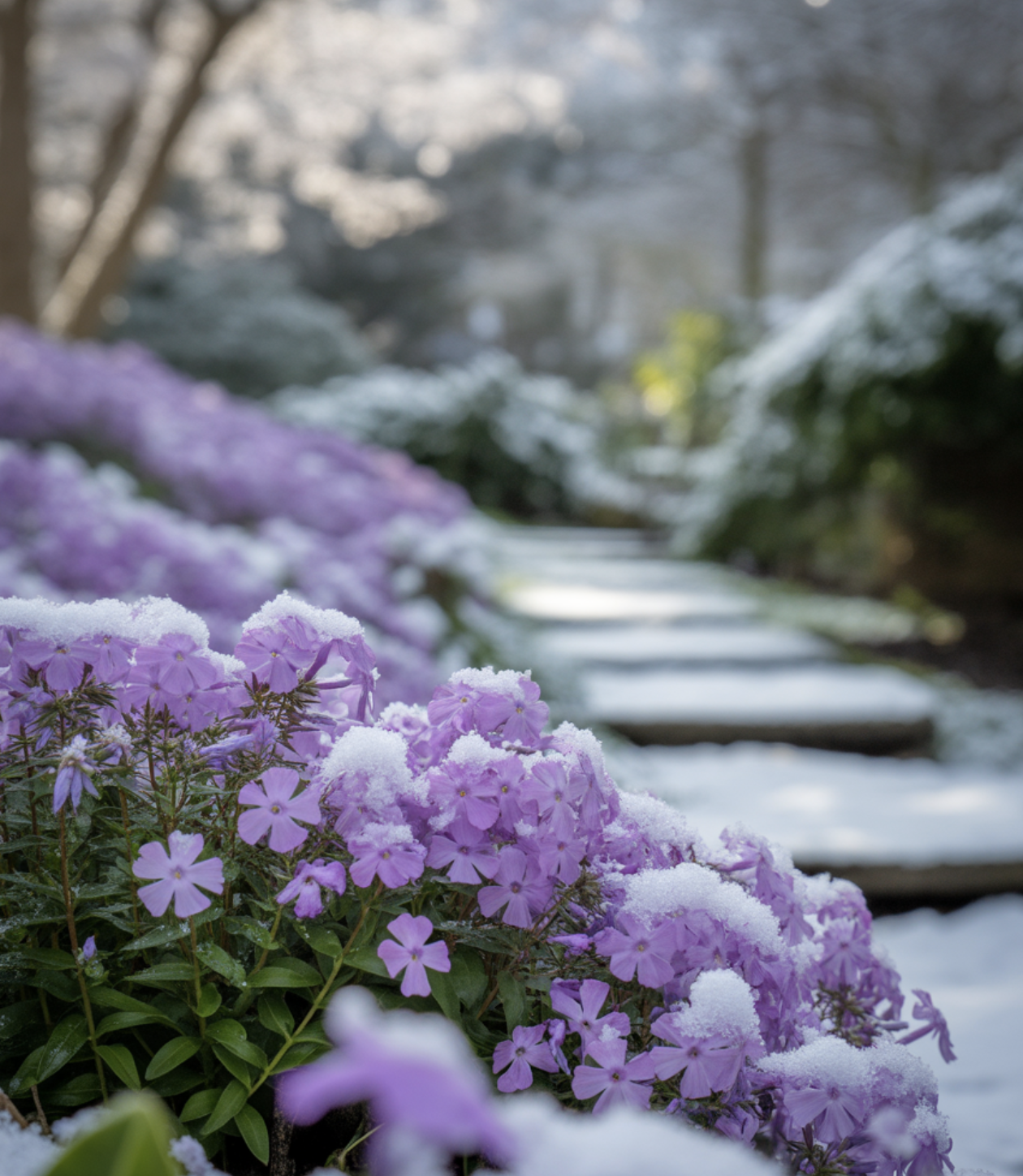 사계절 푸른 잎, 겨울 정원의 수호자