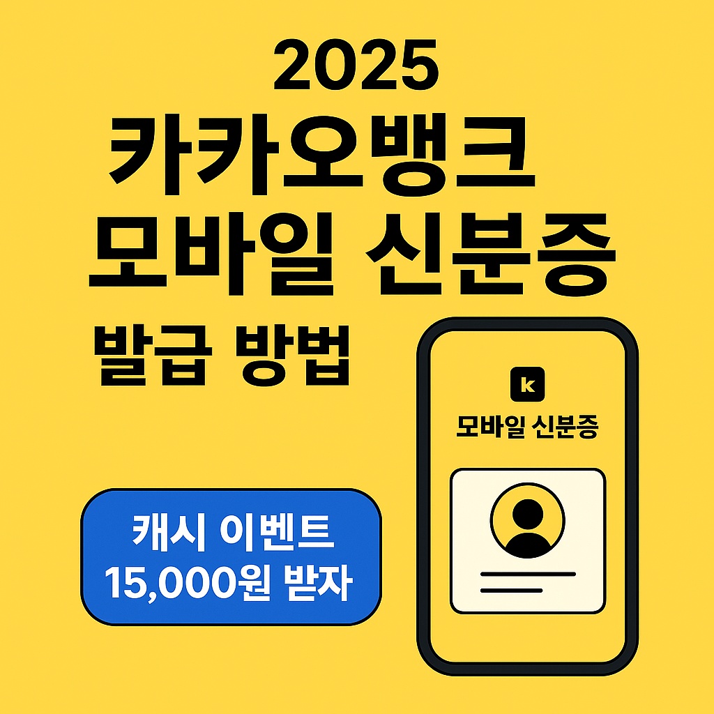 2025 카카오뱅크 모바일 신분증 발급 방법