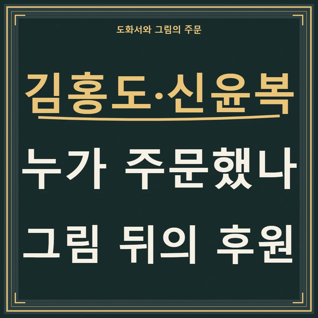 김홍도·신윤복의 그림을 누가 주문했는지 묻는 후원 비교