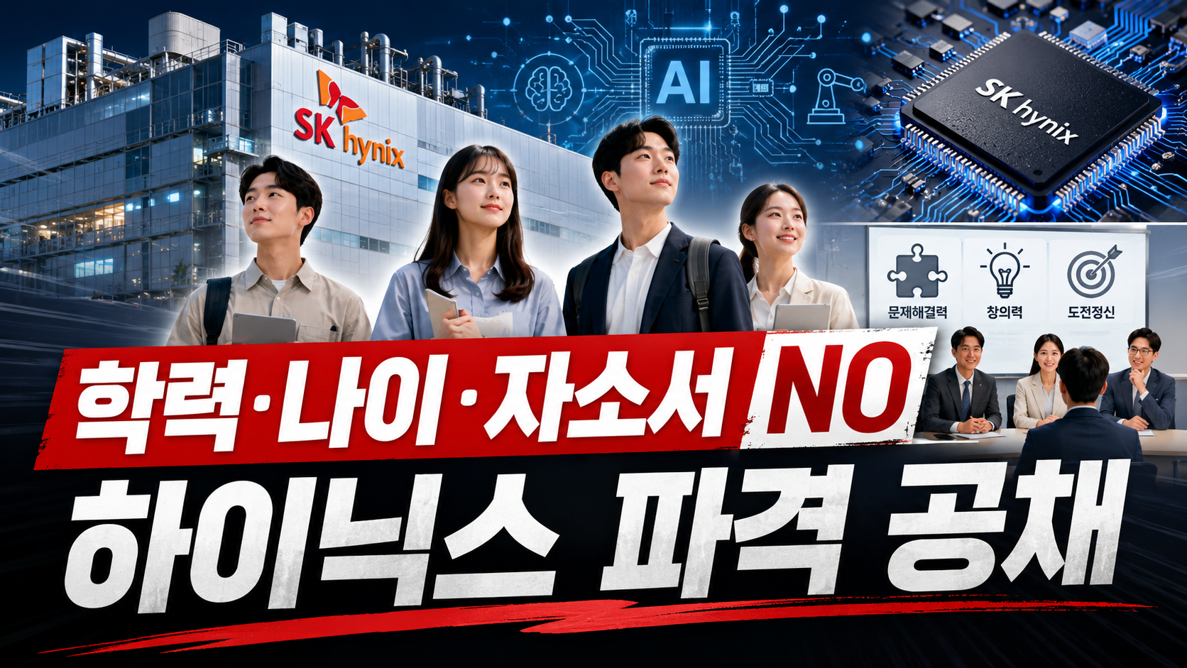 학력과 나이 제한 없이 사고력과 AI 활용 역량을 평가하는 SK하이닉스 신입사원 채용 준비 방법