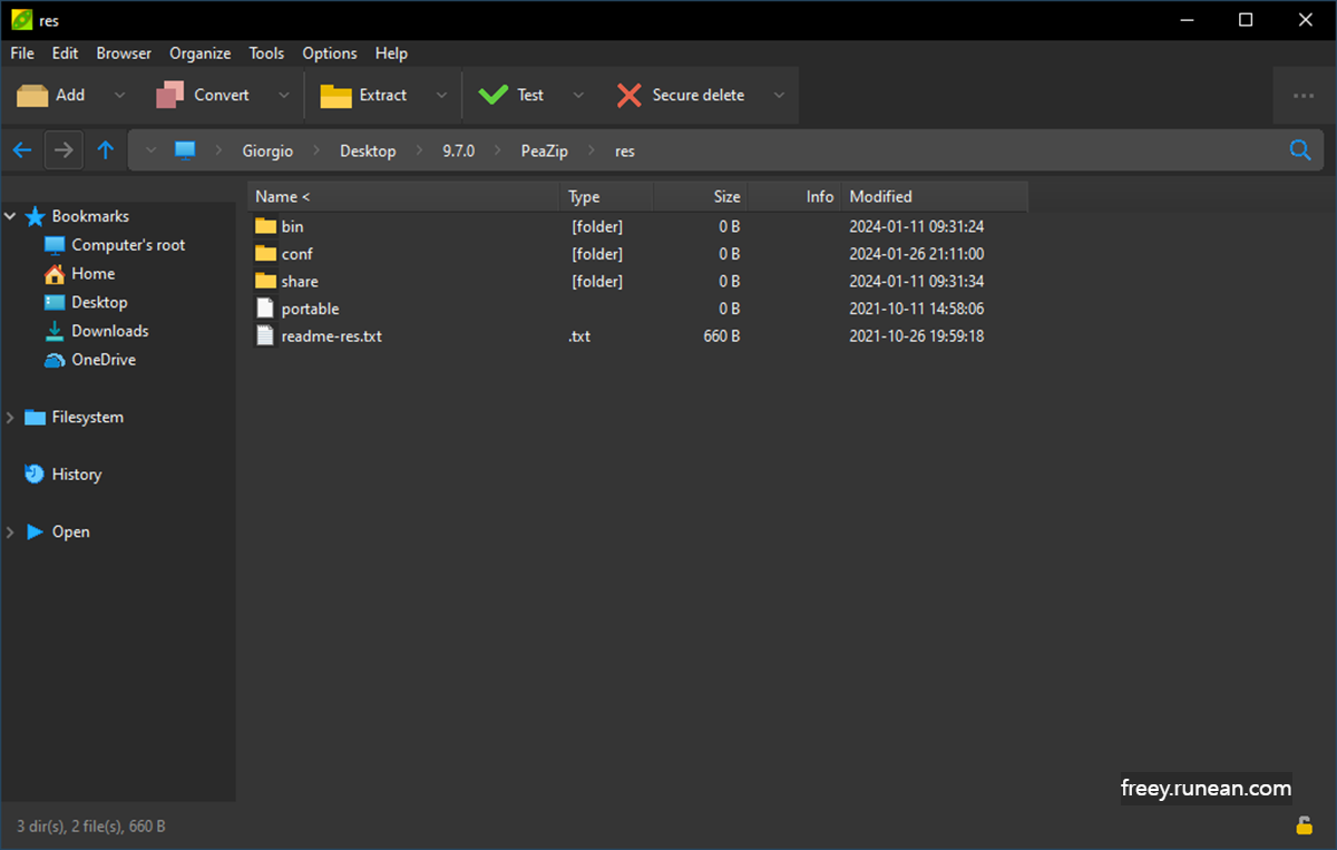 피집(PeaZip) 주요 기능/특징