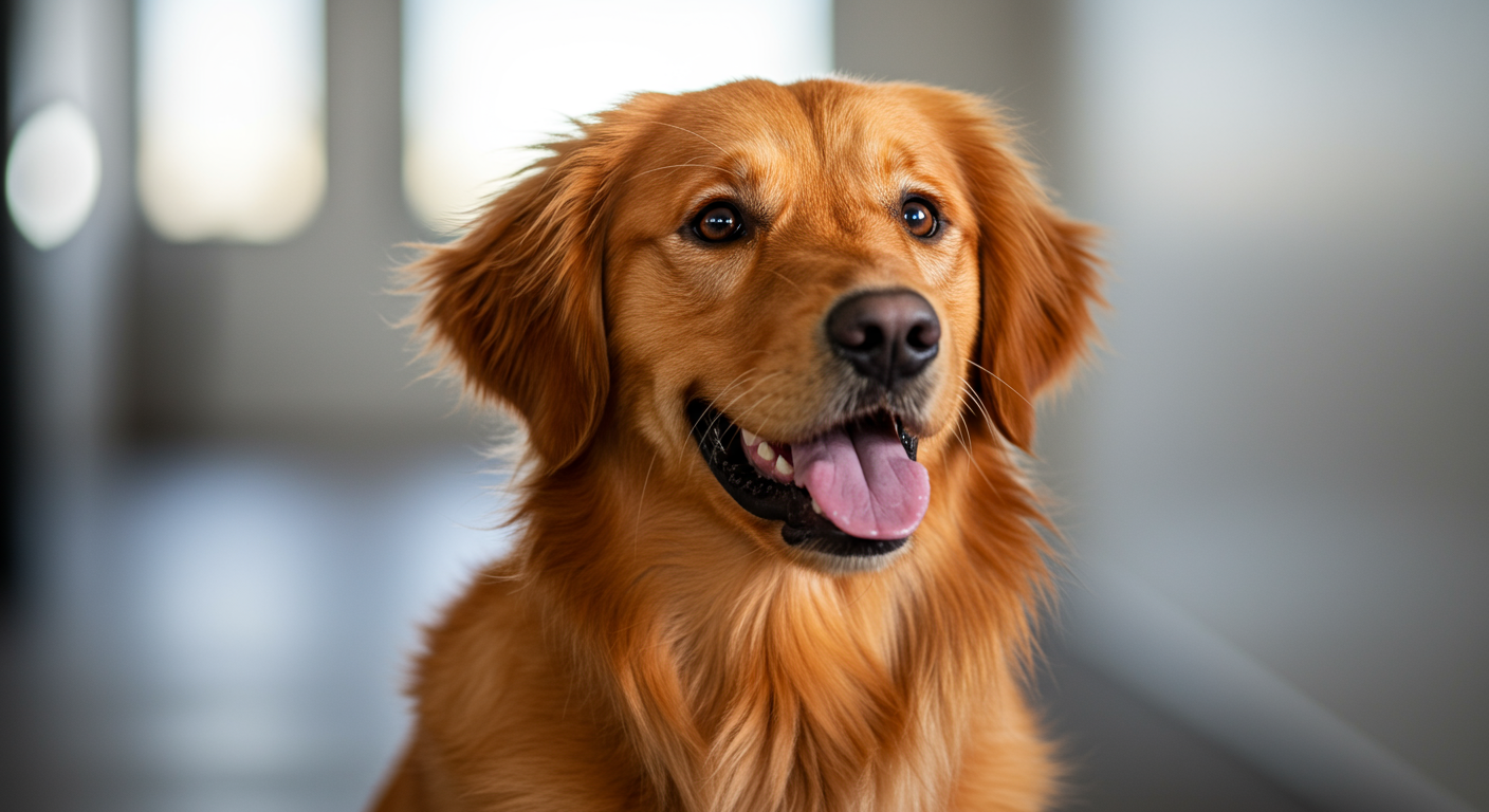 dog portrait with blurred background