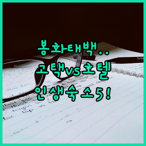 경북 봉화 강원 태백 숙소 추천 고택..