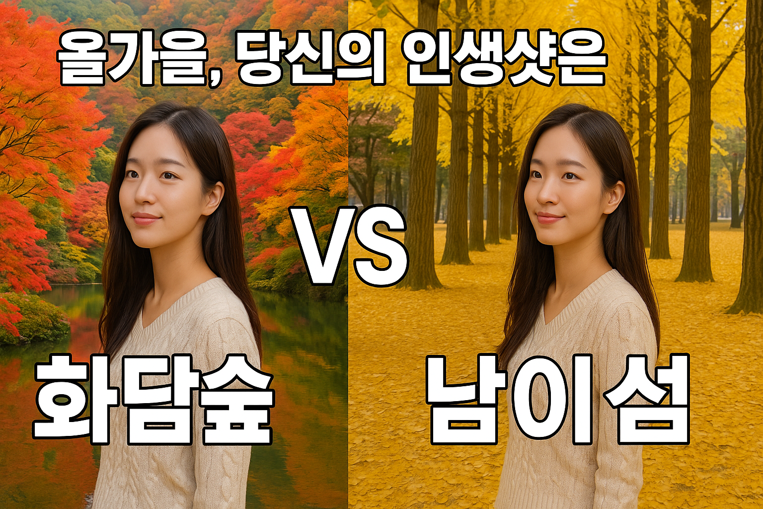 화담숲 vs 남이섬 가을 단풍 