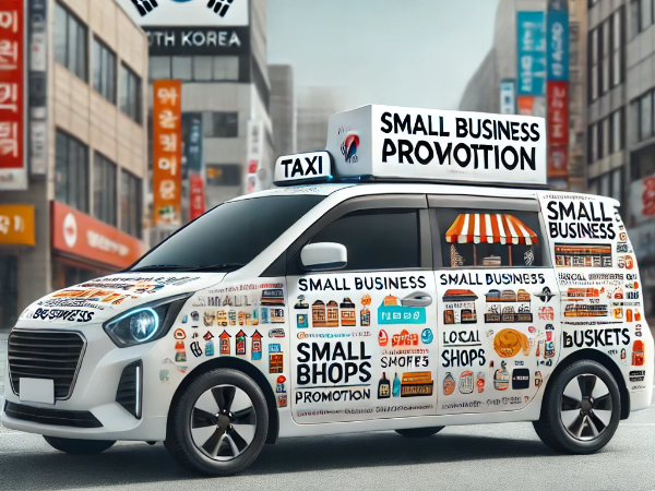 택시 광고 이미지, 소상공인 맞춤 광고 이미지