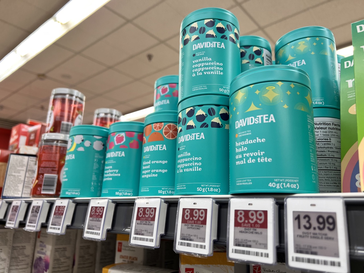 많이들 사간다는 DAVIDsTEA.