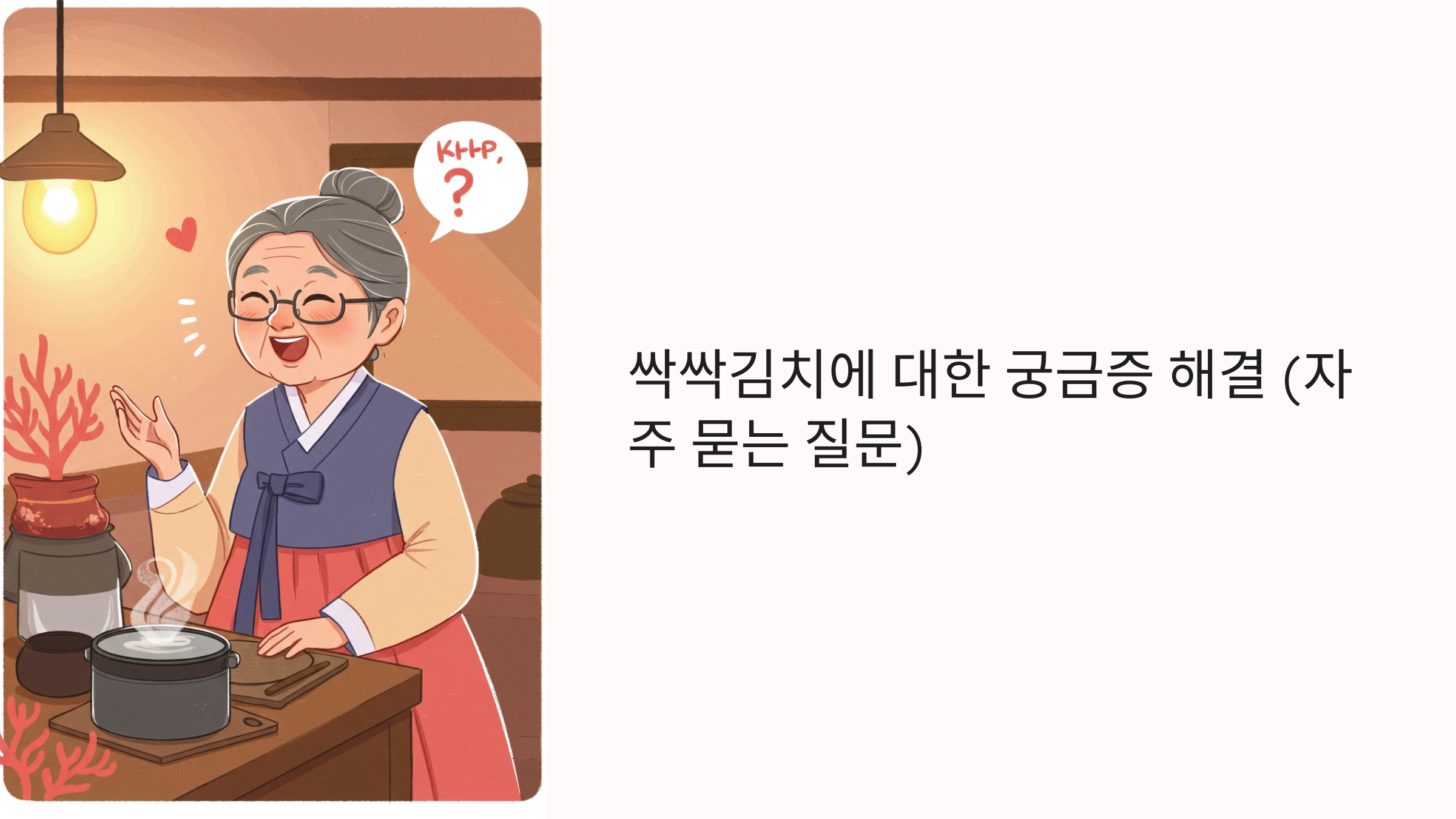 싹싹김치 정확한 의미는 무엇인가요?