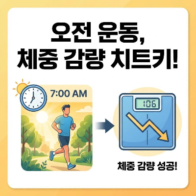 살 빠지는 운동 시간대가 있을까? 오전 운동, 체중 감량 치트키