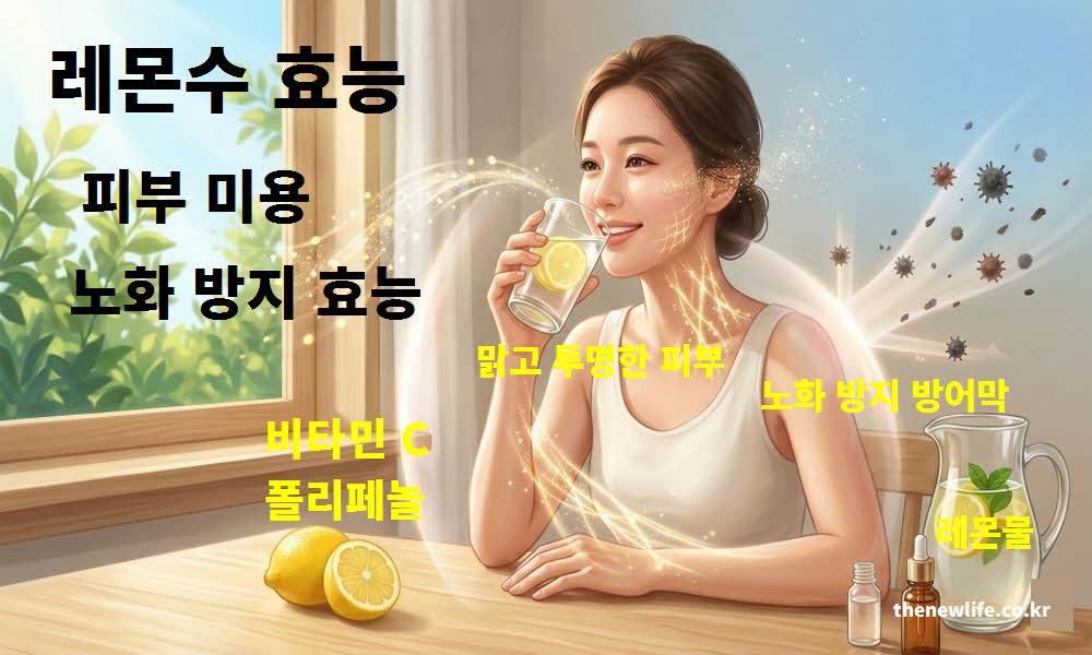 레몬수 효능 피부 미용과 노화 방지