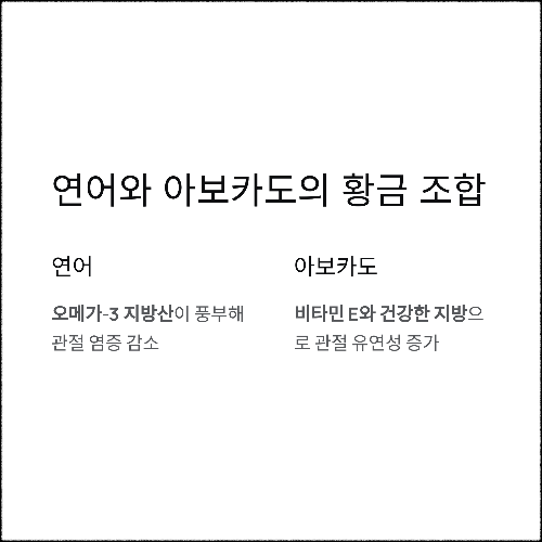 관절에 좋은 식품 궁합 BEST 5 – 통증 없이 유연한 삶을 위한 식단 비결