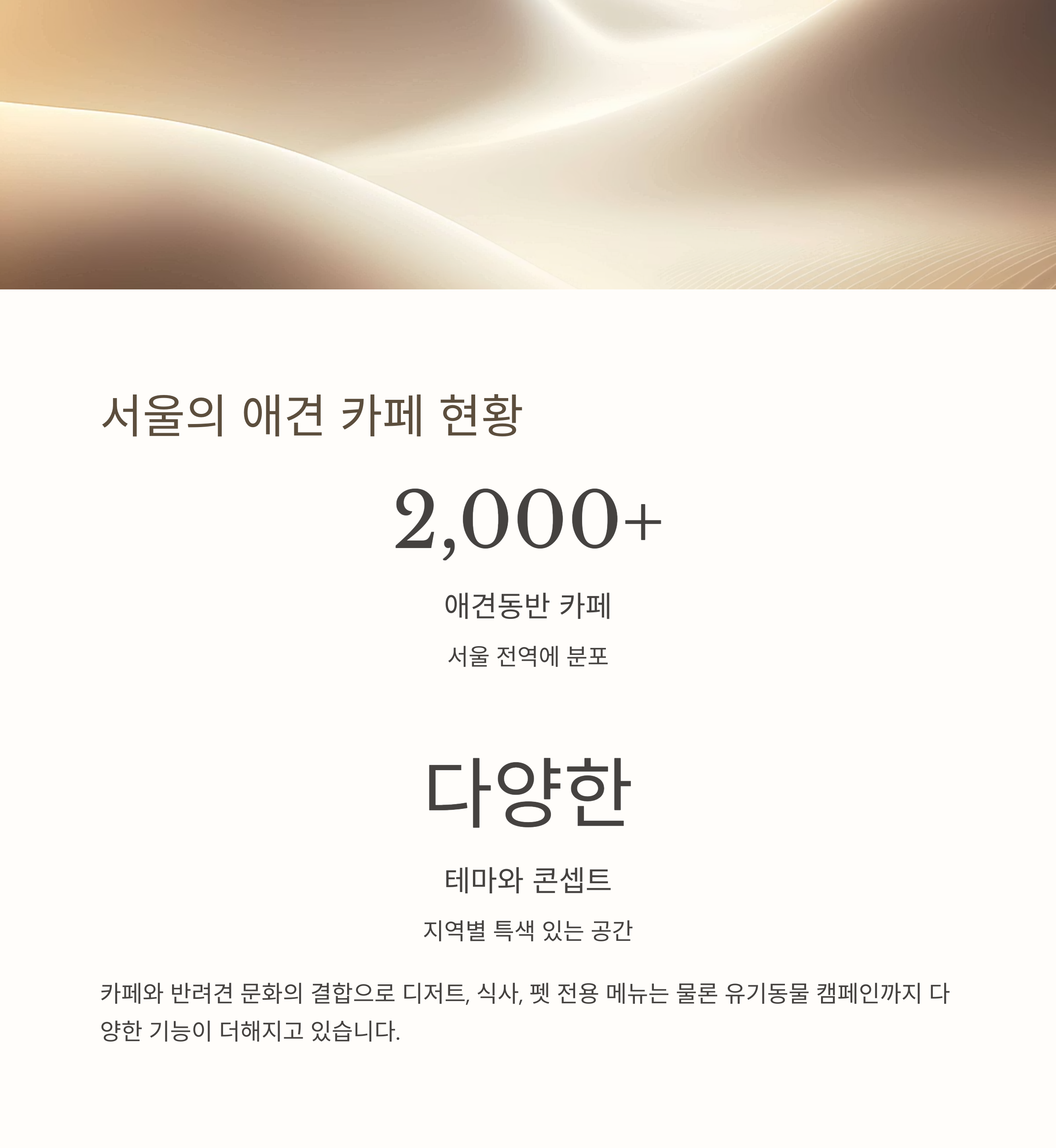 서울의 애견 카페 현황