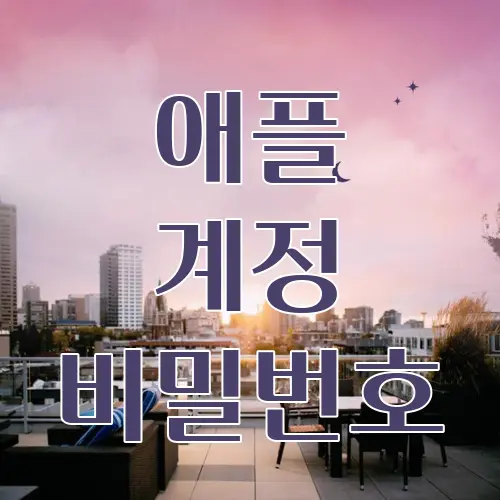 애플 계정 비밀번호