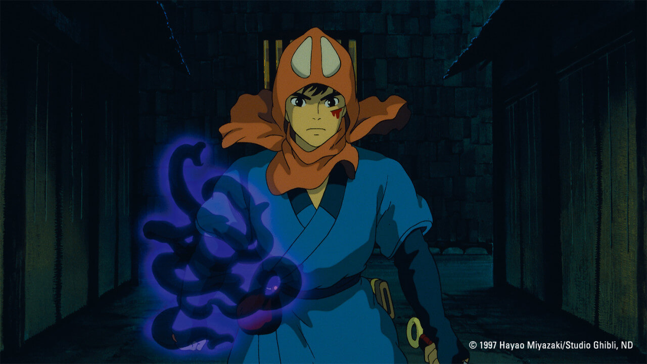 팔에 저주를 받은 남자 주인공 아시타카