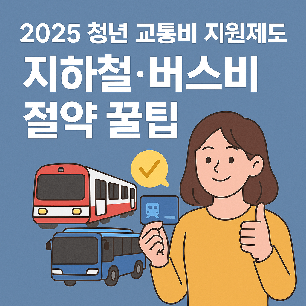 2025 청년 교통비 지원제도 지하철 버스비 절약 꿀팁
