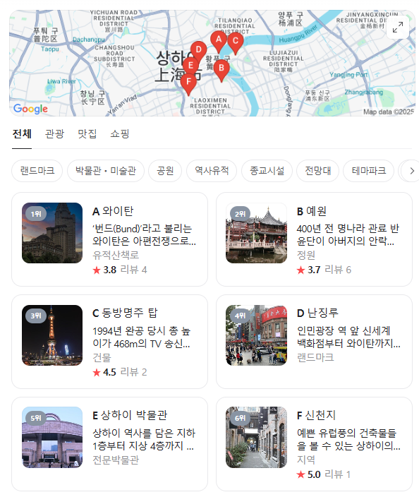 중국 상해 10월 날씨 옷차림 추천 여행지